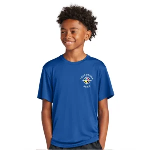 Sport-Tek Youth PosiCharge Competitor Tee in royal blue with custom logo print